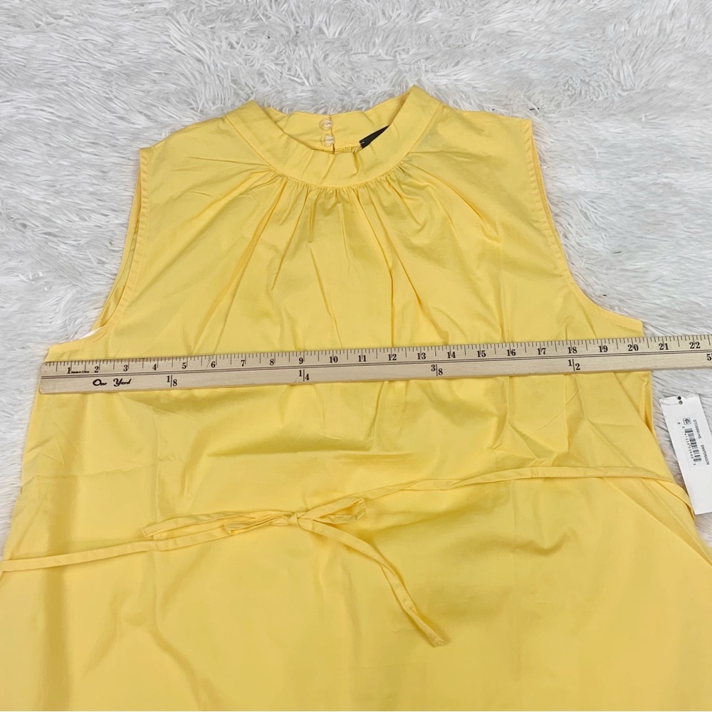 Donna Morgan Sleeveless Stretch Cotton Trapeze Dress Snapdragon yelloe - Picture 4 of 10